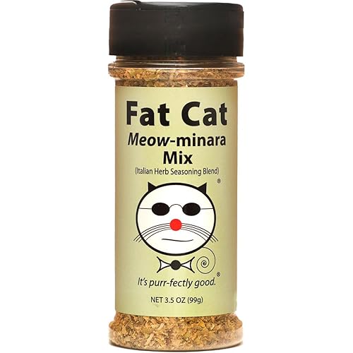 Meow-minara Italian Herb Seasoning by Fat Cat Gourmet (4.5 oz) | Premium All-Natural Mediterranean Herb & Garlic Blend | Perfect for Pasta, Pizza