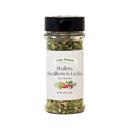 Lesley Elizabeth Shallots, Scallions & Leeks Seasoning - All-Purpose Dip & Herb Blend | Gourmet Onion Spice for Chicken, Vegetables, Seafood