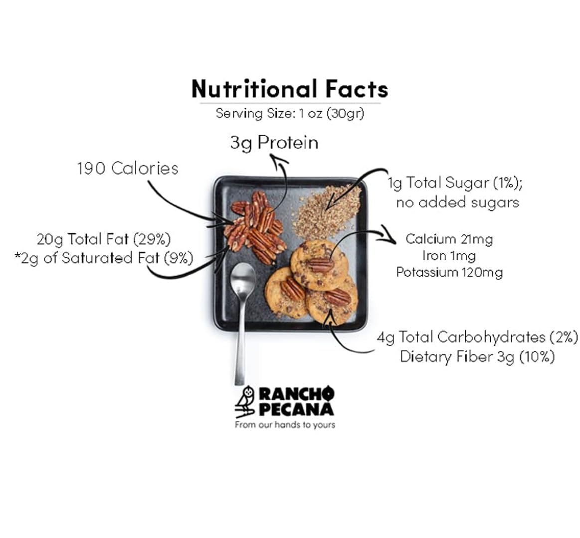 RANCHO PECANA - Natural Pecan Flour, 1 LB, non-GMO, Grain Free, Gluten Free, Heart Healthy, Kosher, Organic Nuts, Vegan, Keto, 3g Protein per 1 oz
