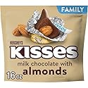 HERSHEY'S KISSES Milk Chocolate with Almonds Candy Family Pack, 16 oz