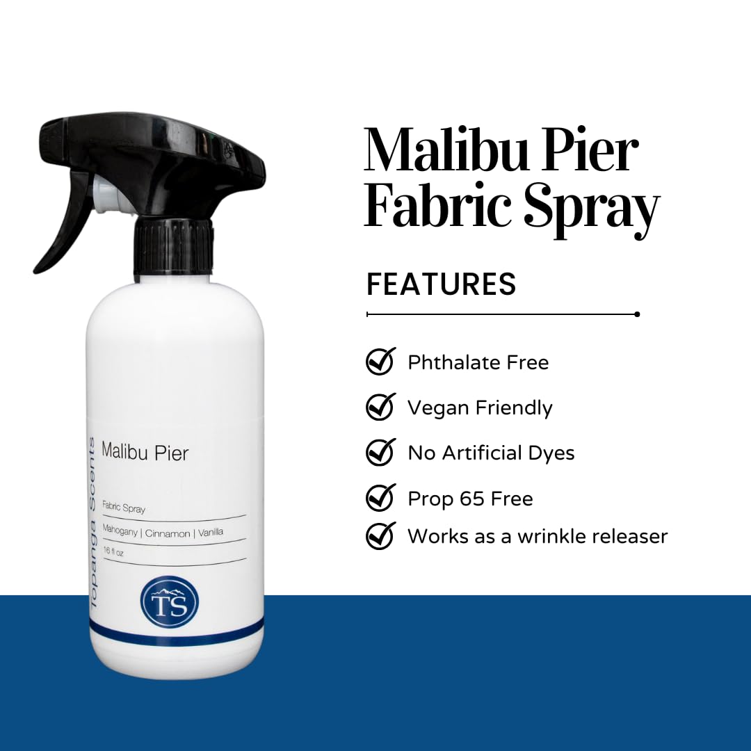 Topanga Scents Malibu Pier Fabric Spray, 16 fl oz.
