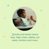 Babyganics Toy & Highchair Cleaner, Pack of 3, Fragrance-Free Multipurpose Household Cleaning Spray for Kids Toys, High Chair, and More, Child Safe
