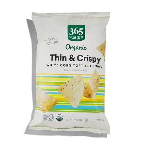 365 by Whole Foods Market, Organic White Corn Tortilla Chips Thin and Crispy, 12 Ounce