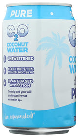 C2O Pure Coconut Water | Plant Based | Non-GMO | No Added Sugar | Essential Electrolytes | 10.5 Fl Oz (Pack of 24)