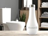 Toodaloo High Pressure Toilet Cleaning Spray Bottle, Soft Silicone, White with Chrome Lid, Easy to Clean, Remove Skid Marks, Diarrhea Overspray, or