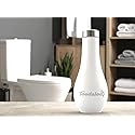 Toodaloo High Pressure Toilet Cleaning Spray Bottle, Soft Silicone, White with Chrome Lid, Easy to Clean, Remove Skid Marks, Diarrhea Overspray, or
