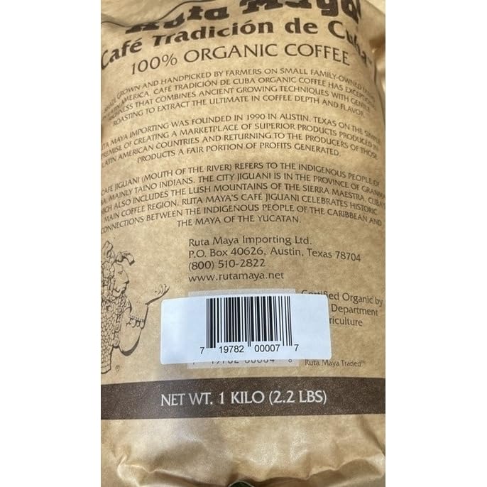 Ruta Maya Organic Whole Bean Espresso Coffee, 2.2 Pounds