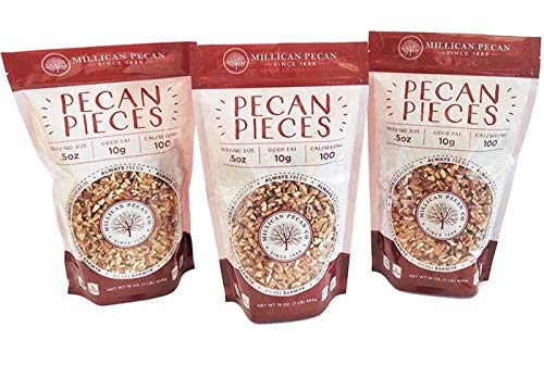 Orchard Fresh Raw Chopped Pecan Pieces, 3 lb bag | Millican Pecan since 1888 | San Saba, Texas