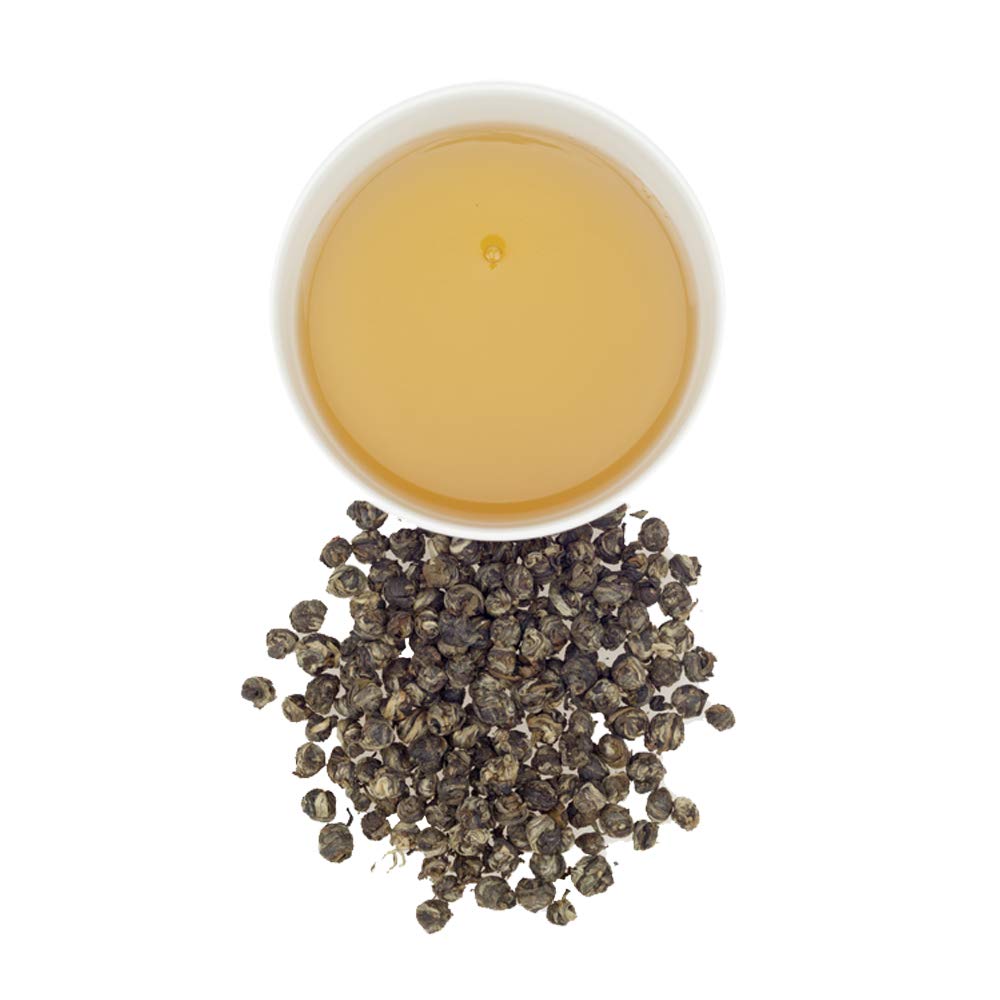 Harney & Sons Dragon Pearl Jasmine | 16oz Bag of Loose Leaf Dragon Pearl Jasmine Tea | Hand-rolled Jasmine Pearls