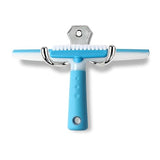 Shower Squeegee for Glass Doors, MEIBEI Squeegee for Shower Glass Door, Multi-Purpose Silicon Squeegee with Groove Gap Brush for Car Windshield, Tile