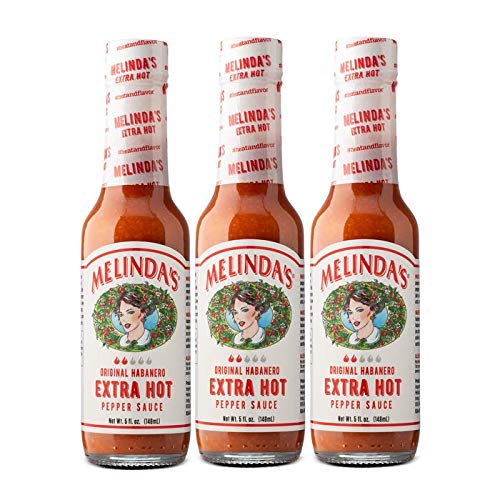 Melinda’s Original Habanero Extra Hot Sauce - Made with Habanero Peppers, Carrots, Onion, Vinegar & Garlic - Keto, Vegan, Gluten Free Hot Sauce - 5oz