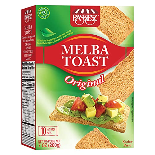 Only Kosher Candy Melba Toast Flatbread Crackers Classic Original Kosher Parve with No Artificial Flavor, Fresh Natural Ingredients, Kosher Certified