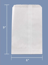 Hygloss Pinch Bottom Paper Bags 8.5"X11" 50/Pkg - White