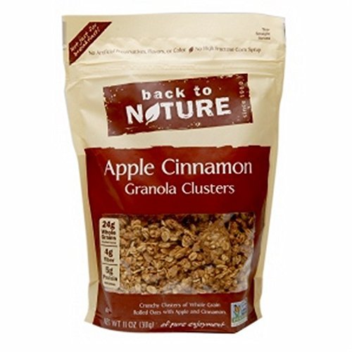 Back To Nature Granola Clusters Apple Cinnamon, 11-ounce Bags (Pack of 6)