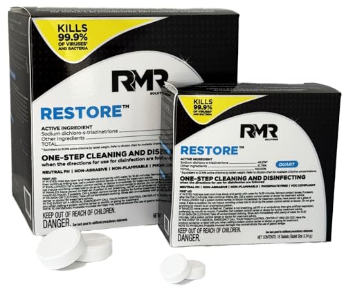 RMR Solutions RESTORE Disinfectant & Cleaner Concentrate, EPA Registered Mold Remover & Antibacterial Cleaning Solution for Kitchen, Bathroom, Floor