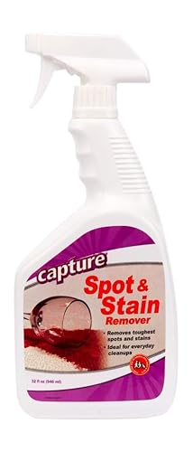 Capture Spot and Stain Remover Carpet - Dirt, Juice, Coffee, Wine, Food and Tough Rug Stains Eliminator - Couch, Sofa Cleaner and Stain Remover