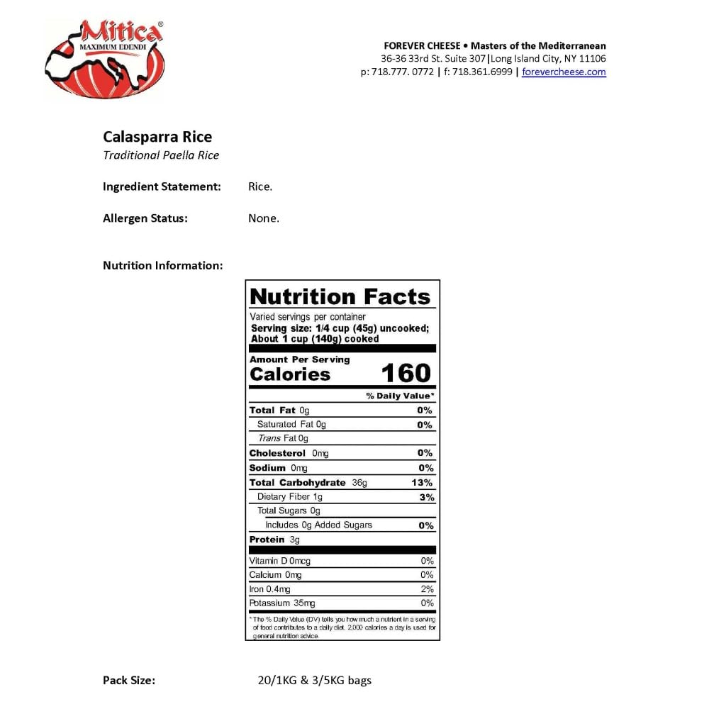 Calasparra Rice DOP, 11 pounds
