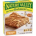 Nature Valley Soft-Baked Oatmeal Squares, Peanut Butter Breakfast Snacks, 6 ct, 7.44 OZ