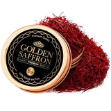 Golden Saffron, Finest Pure Premium All Red Saffron Threads, Grade A+ Super Negin, Non-GMO Verified. For Tea, Paella, Rice, Desserts, Golden Milk