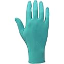 Ansell 92600M Touch N Tuff 92-600 Disposable Powder-Free 5 mil Nitrile Gloves, 9.5" Length, 3" Width, 0.09" Height, Medium, Teal (Pack of 100)
