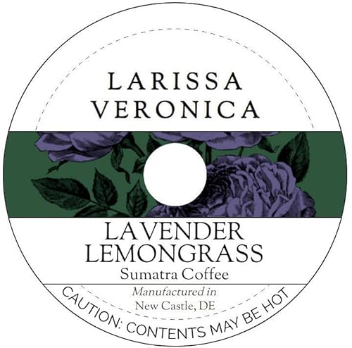 Lavender Lemongrass Sumatra Coffee (Single Serve K-Cup Pods) (Gourmet, Naturally Flavored, Whole Coffee Beans) (12 pods, ZIN: 575533) - 2 Pack