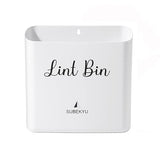 SUBEKYU Magnetic Lint Bin for Laundry Room, Small Waste Bin or Laundry Storage Container for Hanging on Dryer/Washer/Wall, 0.85 Gallon, White