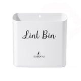 SUBEKYU Magnetic Lint Bin for Laundry Room, Small Waste Bin or Laundry Storage Container for Hanging on Dryer/Washer/Wall, 0.85 Gallon, White