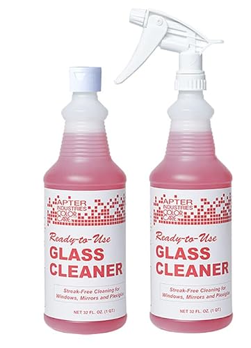 Apter Industries Ready-To-Use Glass Cleaner Ammonia-Free, 32oz. (Pack of 2)