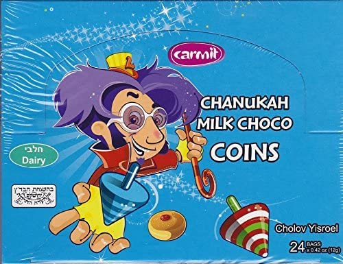 Hanukkah Milk Chocolate Coins Chanuka Gelt 24 Bags