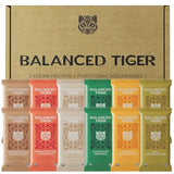 Balanced Tiger Vegan Protein Bars | Plant Based Protein Bars w/Functional Mushrooms - Lions Mane, Shitake, Reishi & Maitake | 12 Bars Variety Box