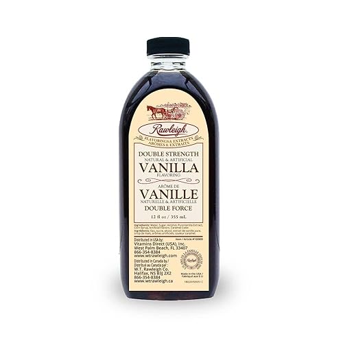 Double Strength Vanilla Flavoring - 2X Concentrated Vanilla from Pure Bourbon Madagascar Beans | Rich Baking Flavor, Use Less | 12 fl oz Value Size |