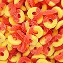 Gummy Peach Rings - Fresh, Soft, and Chewy Sugar Dusted Gourmet Peach Rings Candy Bulk, by Queen City Candy Cave (1 Pound)