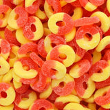 Gummy Peach Rings - Fresh, Soft, and Chewy Sugar Dusted Gourmet Peach Rings Candy Bulk, by Queen City Candy Cave (1 Pound)