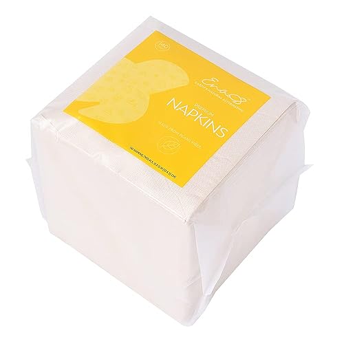 100% Tree-Free Paper Napkins [13”X13” 140 Pack] Absorbent Wedding Napkins, Soft and Strong Dinner Napkins, Linen-Like, Eco-Friendly, Unbleached, by