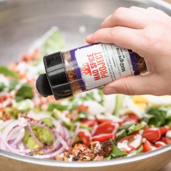 MAD Greens MAD Spice Salad Seasoning, Secret Spice Blend with Peppers, Chilies, Sea Salt, and Chocolate Extract, Blended in the USA, No Sugar Added, 2