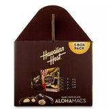 Hawaiian Host AlohaMacs Dark Chocolate Macadamia Nuts - Premium Hawaiian Easter & Mother's Day Gift - 5 Box Tote (25oz Total)