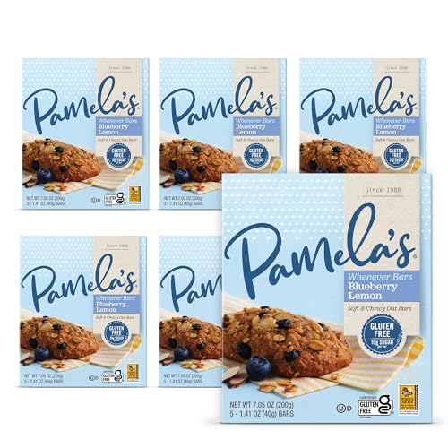 Pamela's Products Gluten Free Whenever Bars, Oat Chocolate Chip Coconut, 7.05 Oz, 5 Count, Pack of 6