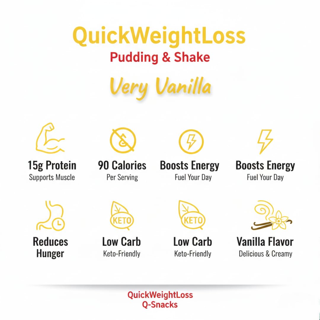 Very Vanilla High Protein Pudding & Shake Mix Powder | Low Calorie & Low Fat Diet Shake | 15g High Protein Meal Replacement Powder for Gym, Fitness