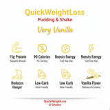 Very Vanilla High Protein Pudding & Shake Mix Powder | Low Calorie & Low Fat Diet Shake | 15g High Protein Meal Replacement Powder for Gym, Fitness