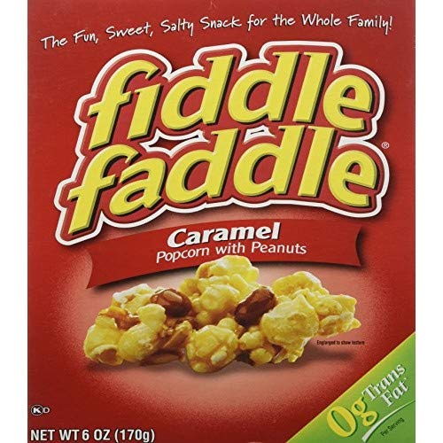 Fiddle Faddle Popcorn with Peanuts Three Box Bundle - 2 Butter Toffee and 1 Caramel 6 oz boxes