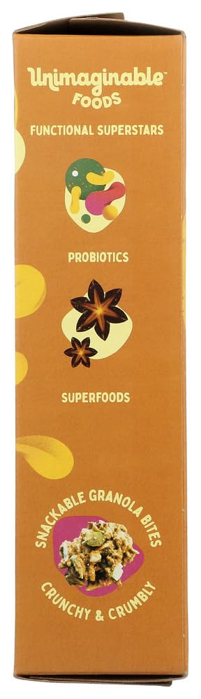 Chickpea Granola Gentle Pecan, Organic Grain Free Granola + Probiotics, Breakfast Snack, Nuts & Seeds, Plant Based Protein + Fiber, Gluten Free