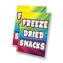 Freeze Dried Snacks (24" X 36") 4mm Corrugated Plastic Panel, Graphics Applied to 1 Side (Pk of 2) | Fair Food, Desserts, Sweets, Treats