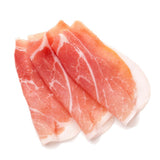 Imported Premium Prosciutto aged 14 months Boneless 4 Pound Sliced. Hand selected and cut from the leg. (4 Pound-Sliced)