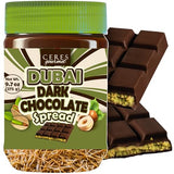 Dubai Dark Chocolate Spread 9.7 oz Jar with Pistachio Cream, Crispy Kataifi