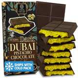 Dubai Chocolate Dark Bar 7 oz with Pistachio Filling & Crispy Kataifi