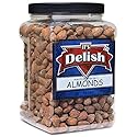 Roasted Salted Almonds by It’s Delish - 2.5 lbs Jumbo Reusable Container (Jar) - Kosher Snacking Almond Nuts with Sea Salt