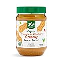 365 by Whole Foods Market, Organic Creamy Peanut Butter, Unsweetened & Unsalted, Stir and Enjoy, 26 Ounce