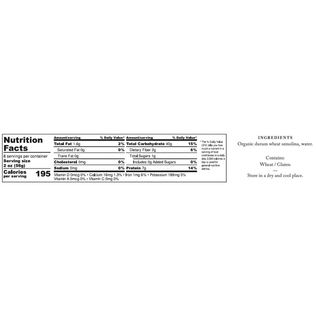 Bona Furtuna Organic Linguine Ancient Grain Pasta Made in Italy, no-GMO Linguine Pasta, 17.6 oz