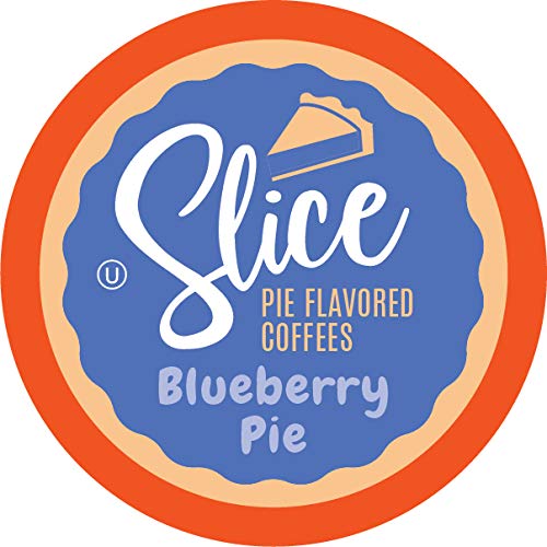 Slice Coffee Blueberry Flavored Coffee Pie for Keurig K Cup Brewers, Blueberry Pie, 40 Count