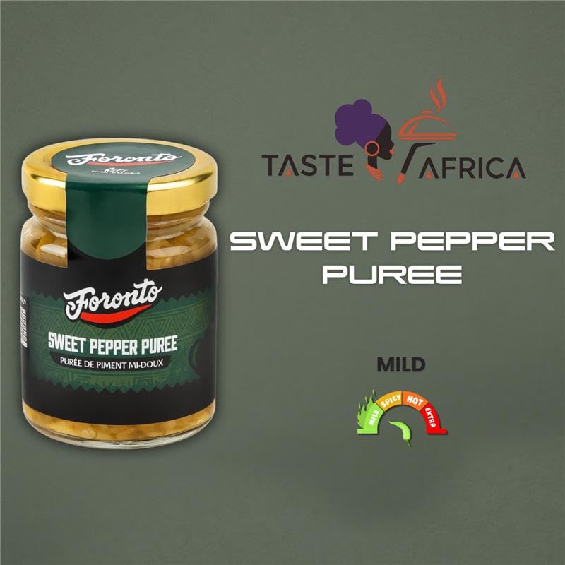 Authentic Taste Africa Pepper Sauces & Purees - Traditional West African Chili Sauce Made with a Variety of Peppers, Ginger & Garlic, Flavor-Packed